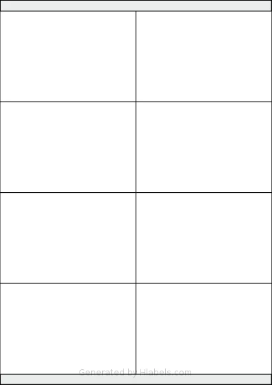 Tanex® TW-2208 template with 8 rectangular 105 x 70 millimeter labels per sheet, on A4-size adhesive blank label sheets.