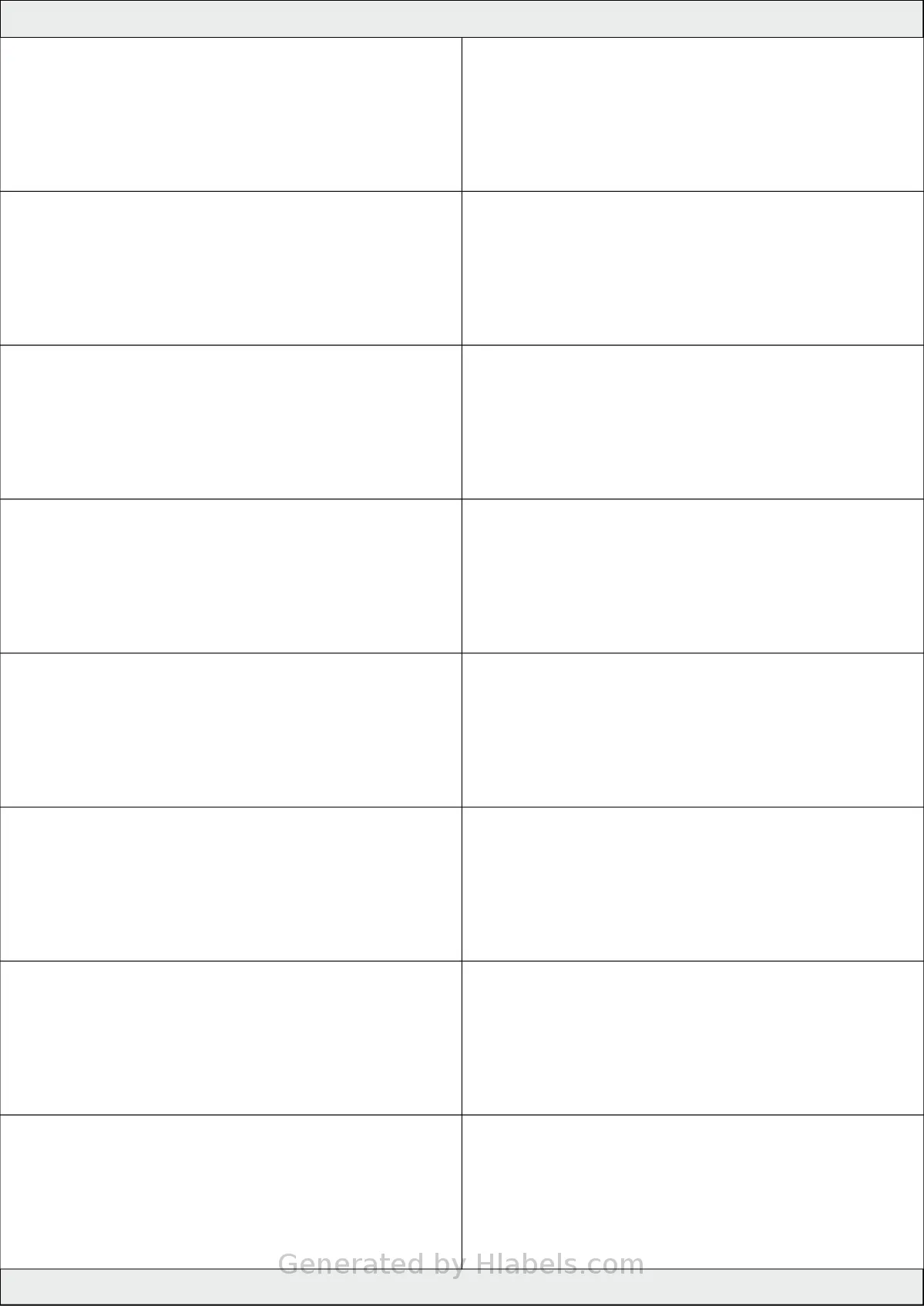 Tanex® TW-2216 template with 16 rectangular 105 x 35 millimeter labels per sheet, on A4-size adhesive blank label sheets.