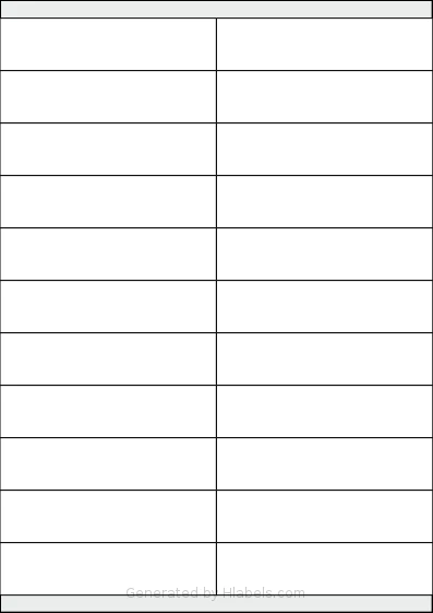 Tanex® TW-2222 template with 22 rectangular 105 x 25.4 millimeter labels per sheet, on A4-size adhesive blank label sheets.