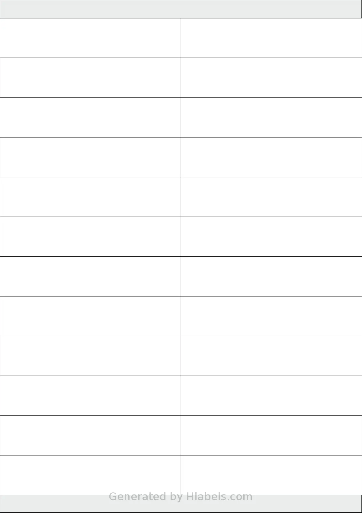 Tanex® TW-2224 template with 24 rectangular 105 x 23 millimeter labels per sheet, on A4-size adhesive blank label sheets.