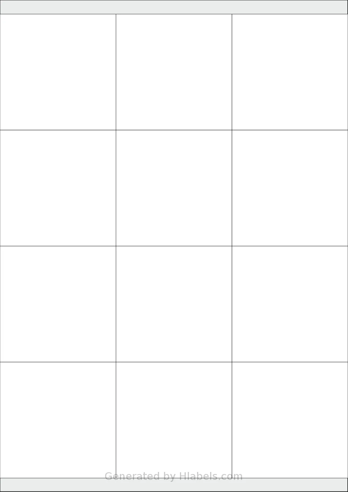 Tanex® TW-2312 template with 12 square 70 x 70 millimeter labels per sheet, on A4-size adhesive blank label sheets.