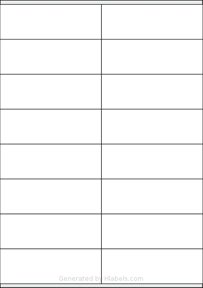 Tanex® TW-2316 template with 16 rectangular 105 x 36 millimeter labels per sheet, on A4-size adhesive blank label sheets.