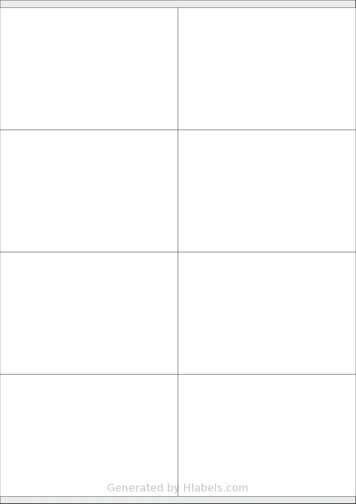 Tanex® TW-2408 template with 8 rectangular 105 x 72 millimeter labels per sheet, on A4-size adhesive blank label sheets.