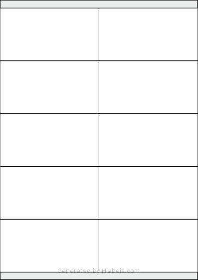 Tanex® TW-2510 template with 10 rectangular 105 x 56 millimeter labels per sheet, on A4-size adhesive blank label sheets.