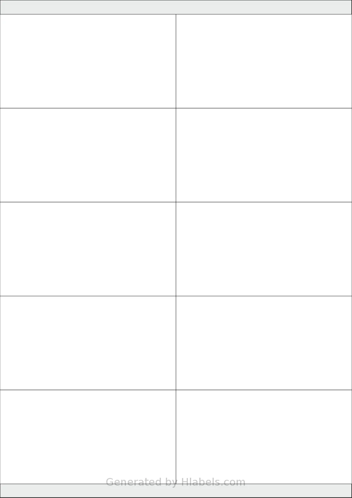 Tanex® TW-2510 template with 10 rectangular 105 x 56 millimeter labels per sheet, on A4-size adhesive blank label sheets.