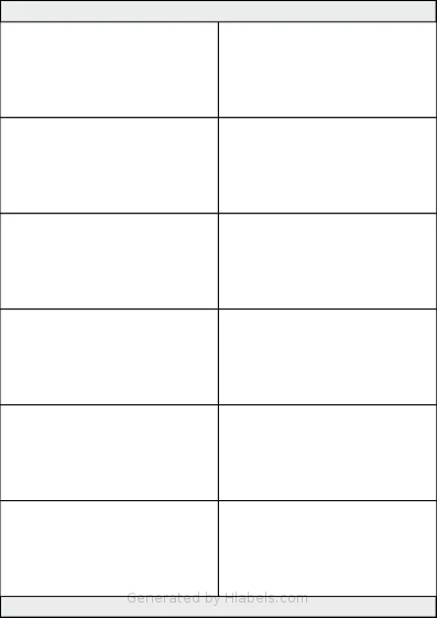 Tanex® TW-2512 template with 12 rectangular 105 x 46 millimeter labels per sheet, on A4-size adhesive blank label sheets.