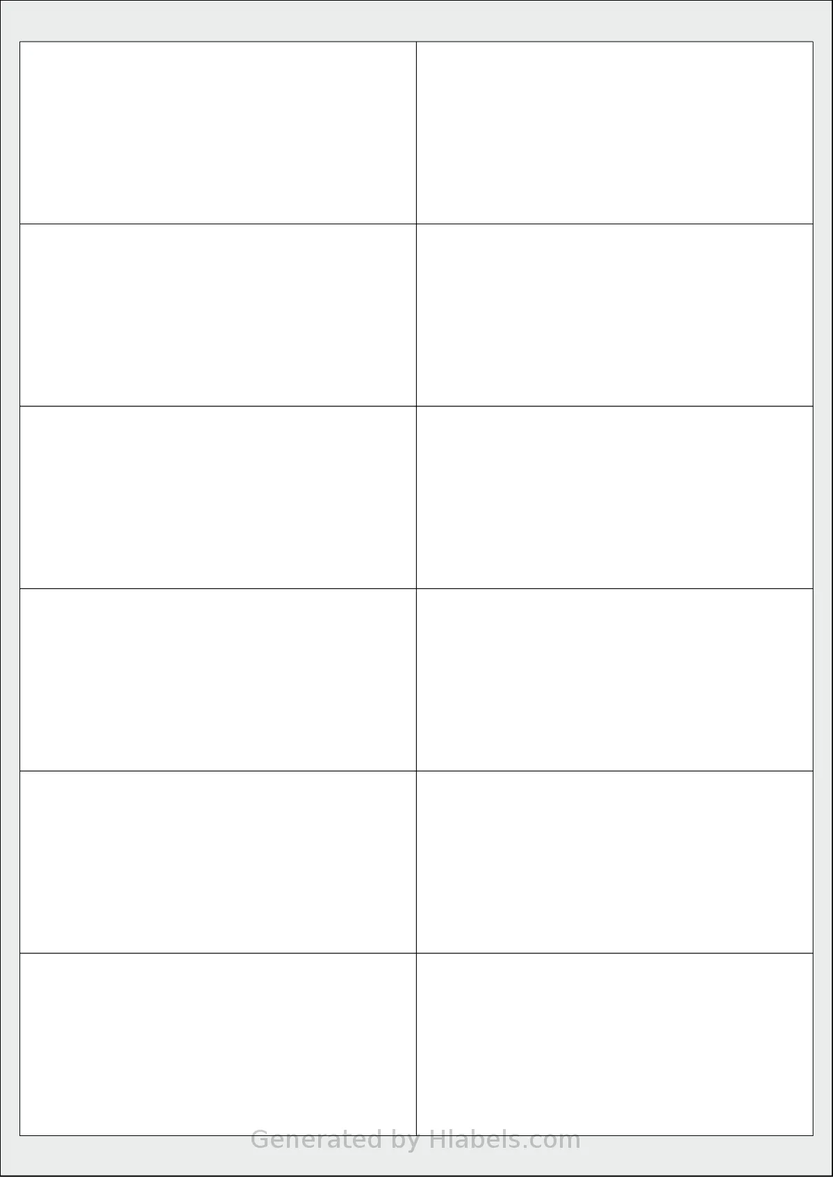 Tanex® TW-2546 template with 12 rectangular 100 x 46 millimeter labels per sheet, on A4-size adhesive blank label sheets.