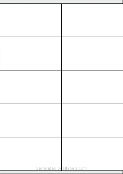 Tanex® TW-2610 template with 10 rectangular 105 x 57 millimeter labels per sheet, on A4-size adhesive blank label sheets.