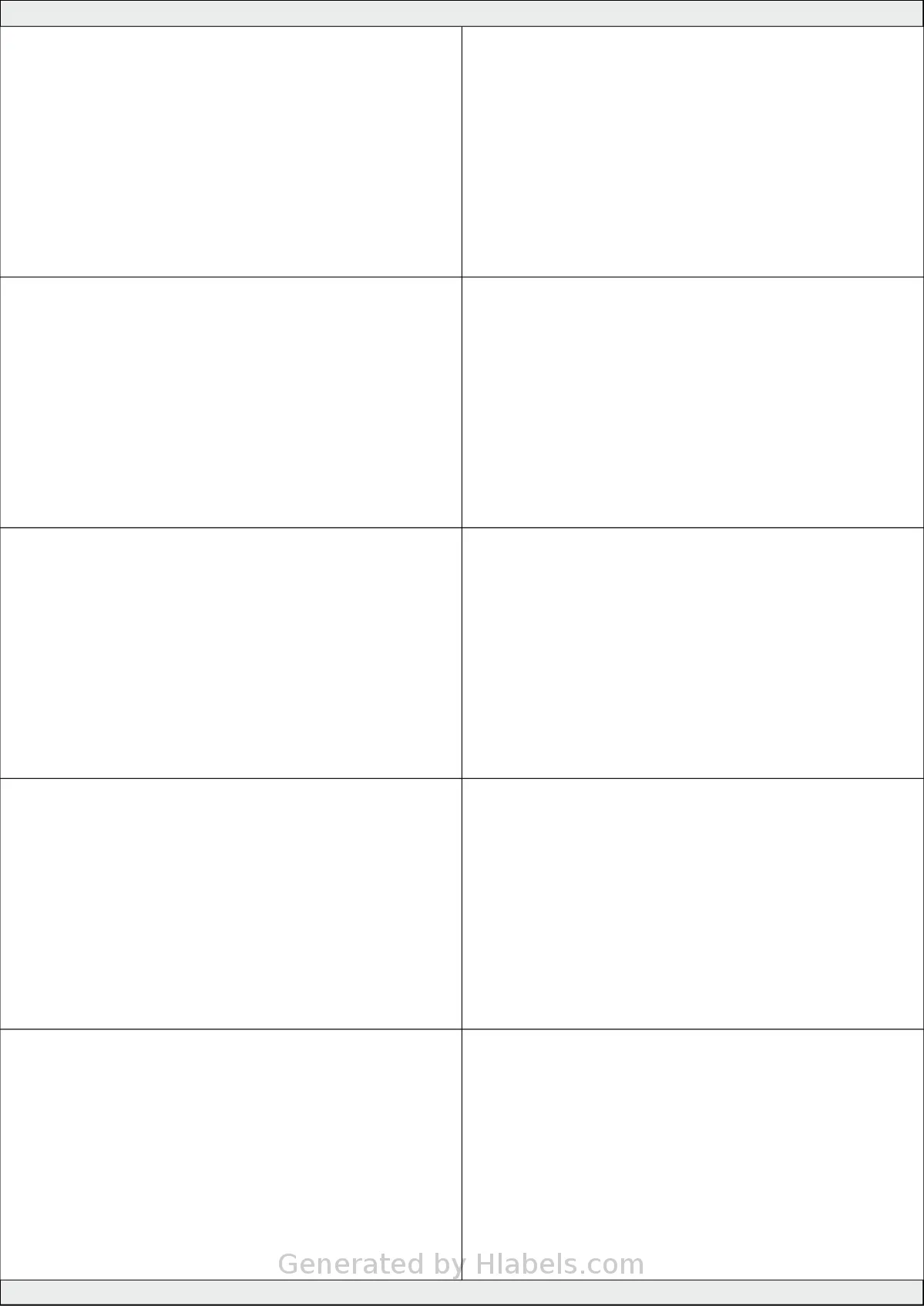 Tanex® TW-2610 template with 10 rectangular 105 x 57 millimeter labels per sheet, on A4-size adhesive blank label sheets.