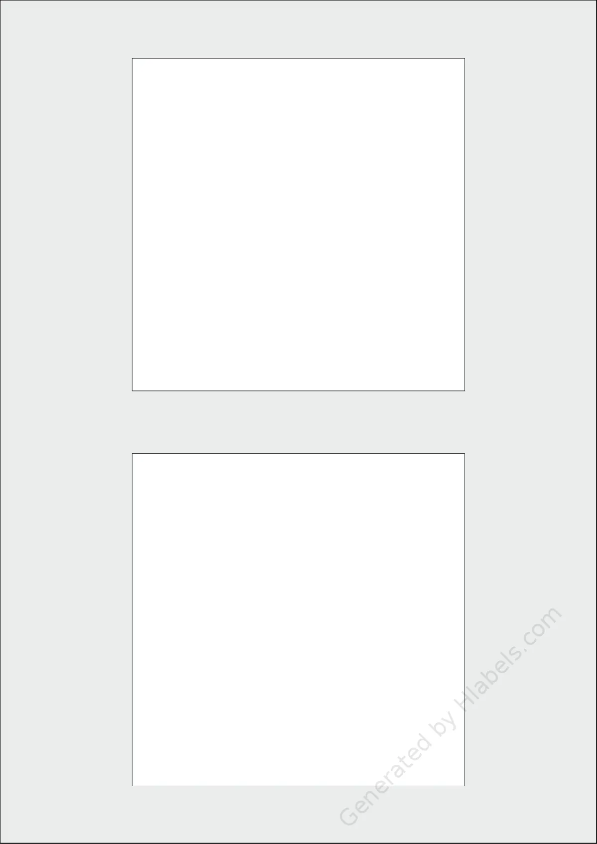 Tanex® TW-3117 template with 2 square 117 x 117 millimeter labels per sheet, on A4-size adhesive blank label sheets.