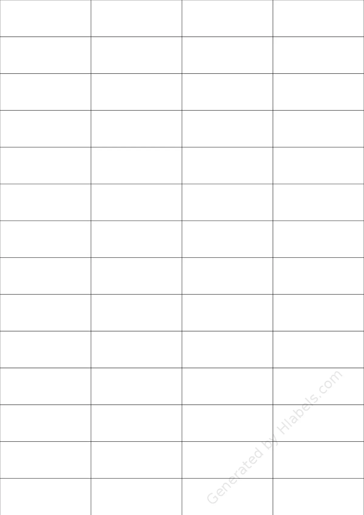 TopstickLabels® Topstick-8700 template with 56 rectangular 52.5 x 21.2 millimeter labels per sheet, on A4-size adhesive blank label sheets.