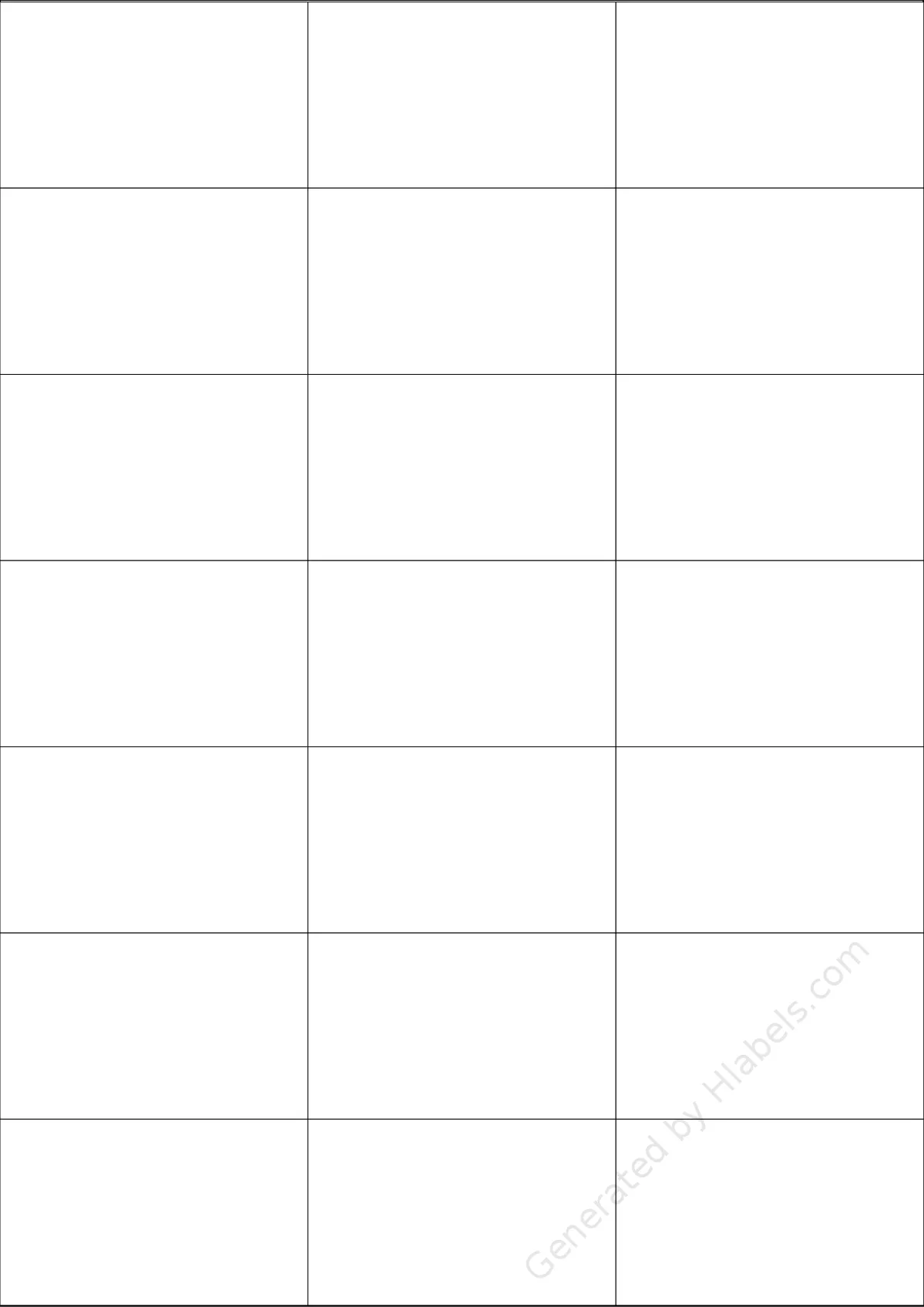 TopstickLabels® Topstick-8708 template with 21 rectangular 70 x 42.3 millimeter labels per sheet, on A4-size adhesive blank label sheets.