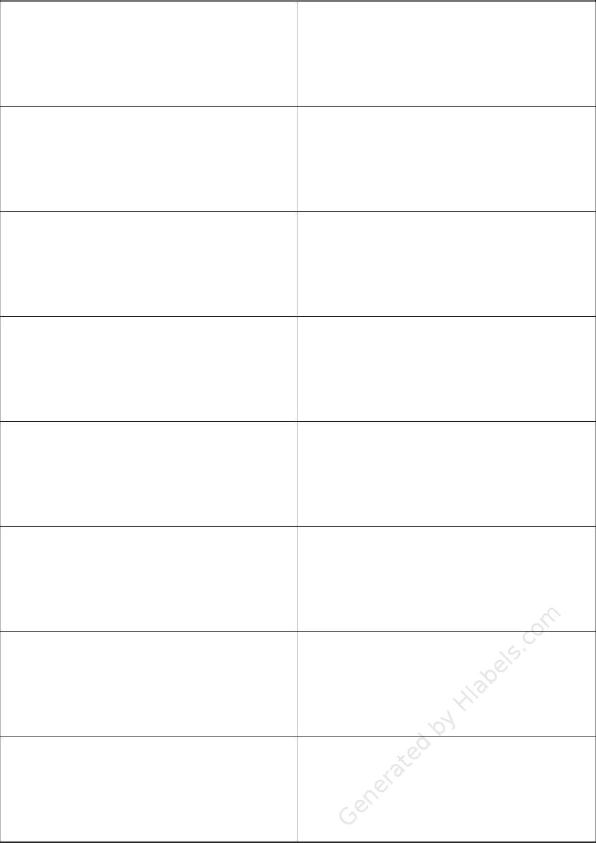 TopstickLabels® Topstick-8712 template with 16 rectangular 105 x 37 millimeter labels per sheet, on A4-size adhesive blank label sheets.