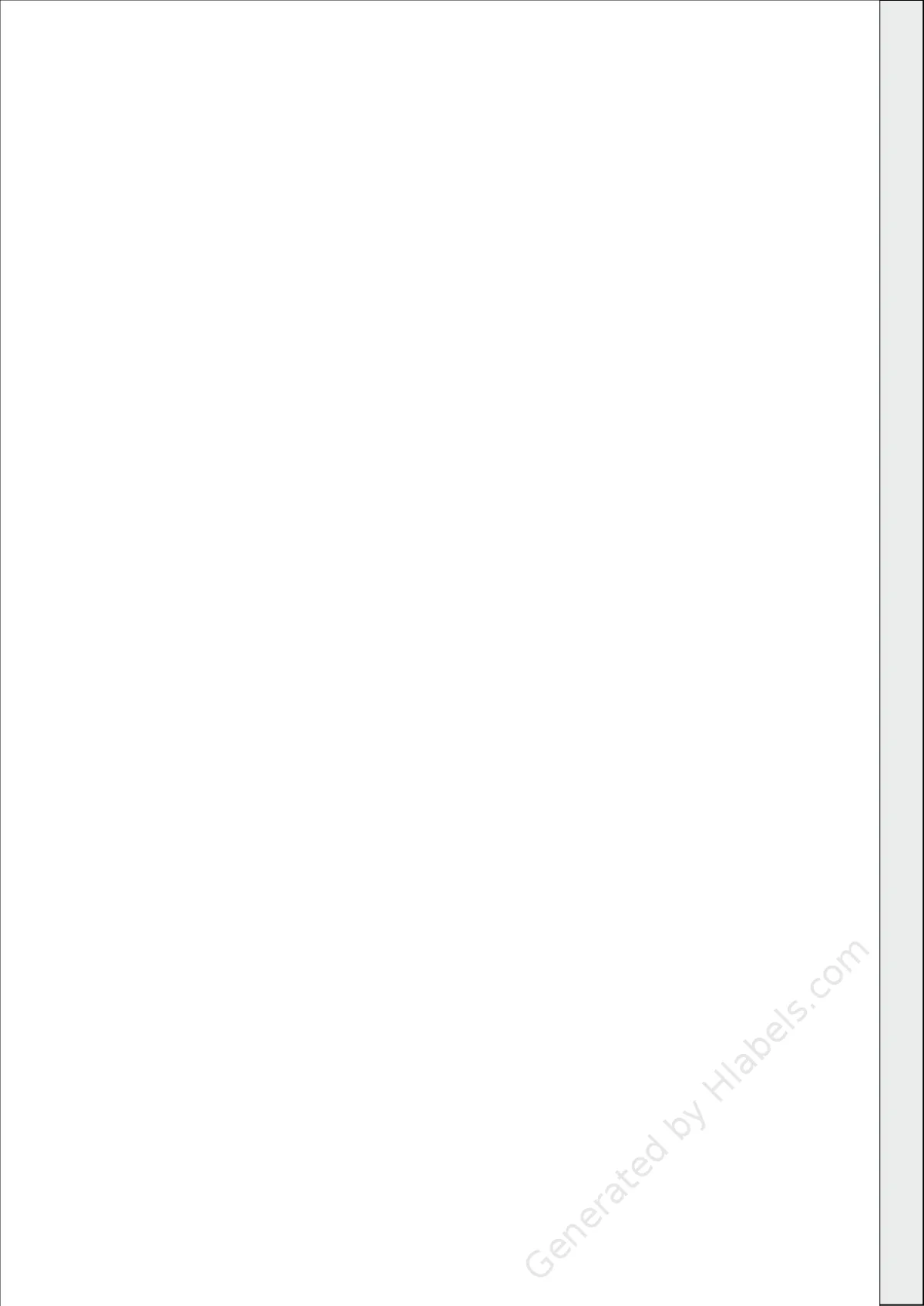 TopstickLabels® Topstick-8719 template with 1 rectangular 200 x 297 millimeter labels per sheet, on A4-size adhesive blank label sheets.