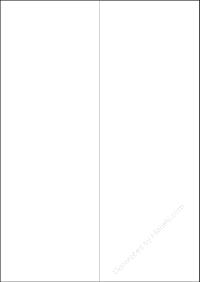 TopstickLabels® Topstick-8723 template with 2 rectangular 105 x 297 millimeter labels per sheet, on A4-size adhesive blank label sheets.