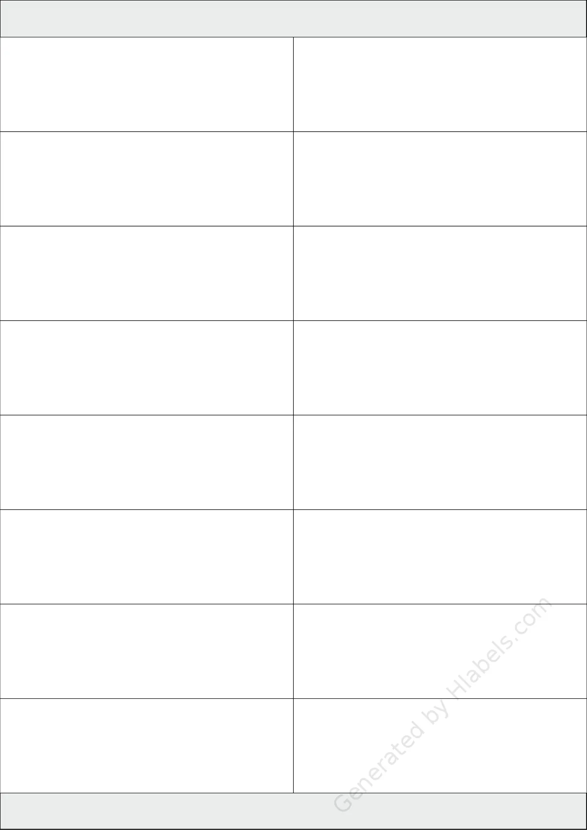TopstickLabels® Topstick-8732 template with 16 rectangular 105 x 33.8 millimeter labels per sheet, on A4-size adhesive blank label sheets.