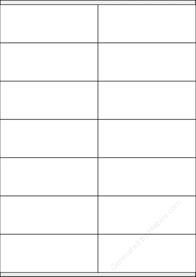 TopstickLabels® Topstick-8733 template with 14 rectangular 105 x 41 millimeter labels per sheet, on A4-size adhesive blank label sheets.