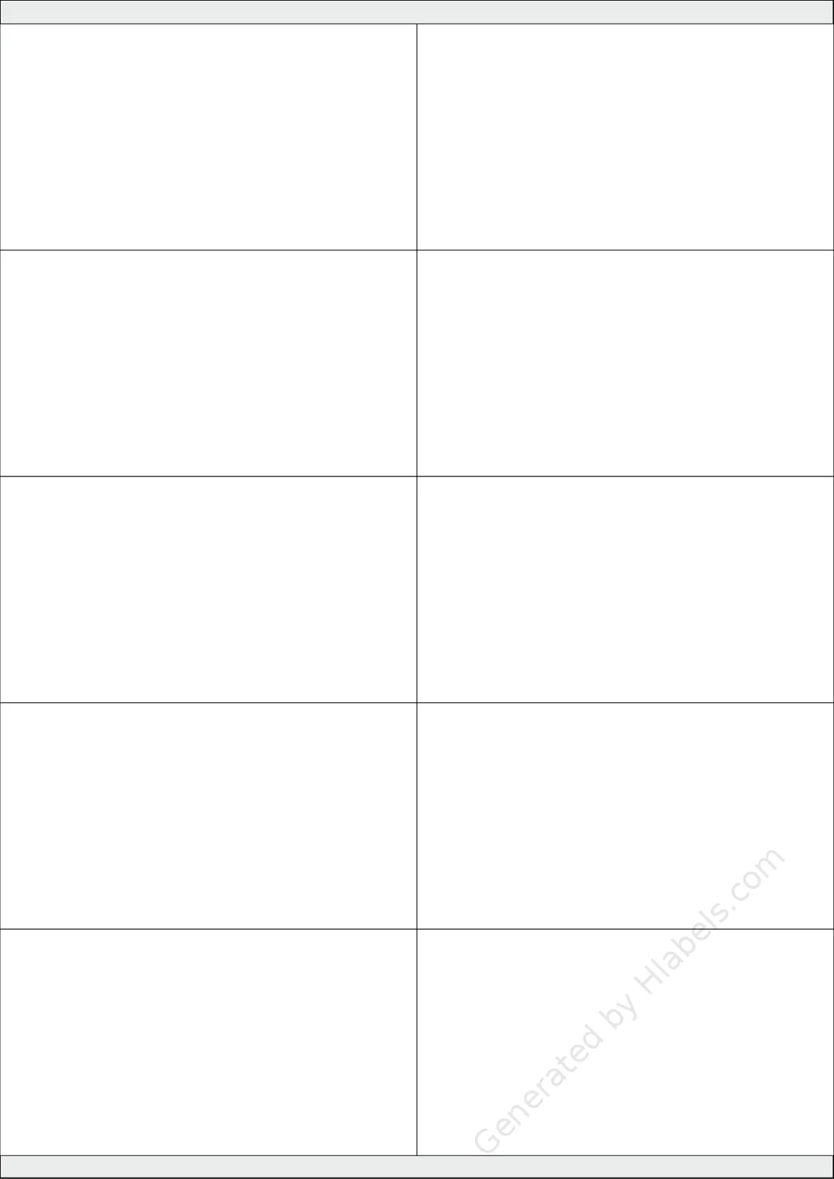 TopstickLabels® Topstick-8734 template with 10 rectangular 105 x 57 millimeter labels per sheet, on A4-size adhesive blank label sheets.
