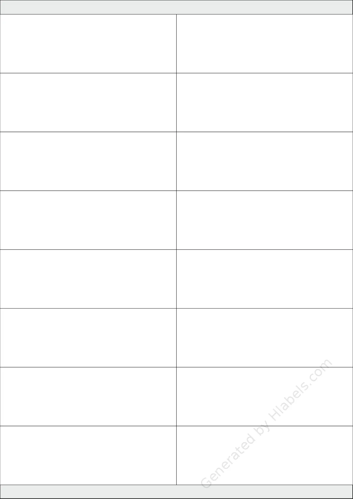 TopstickLabels® Topstick-8759 template with 16 rectangular 105 x 35 millimeter labels per sheet, on A4-size adhesive blank label sheets.