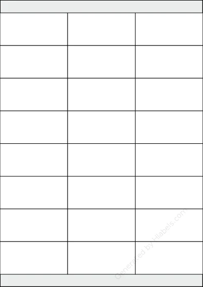 TopstickLabels® Topstick-8792 template with 24 rectangular 70 x 33.8 millimeter labels per sheet, on A4-size adhesive blank label sheets.
