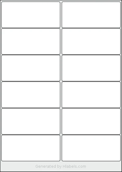 Tower® W102 template with 12 rectangular 101 x 45 millimeter labels per sheet, on A4-size adhesive blank label sheets.