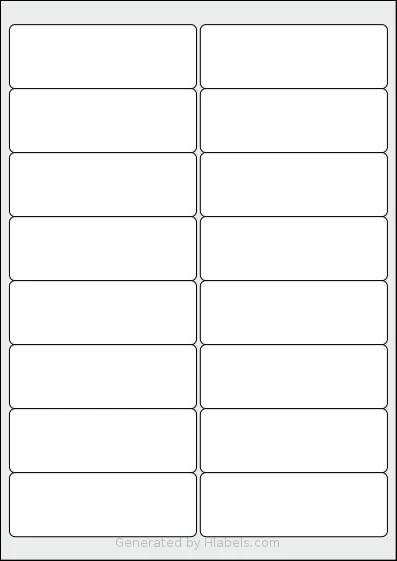 Tower® W121 Template Tower® W121 template with 16 rectangular 99 x 33.9 millimeter labels per sheet, on A4-size adhesive blank label sheets.