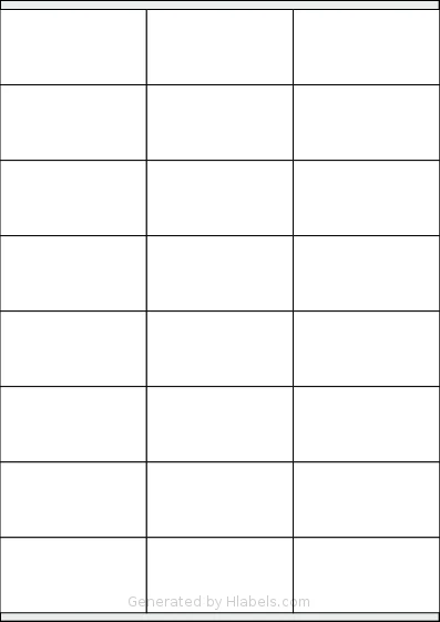 TownStix® A4-24 template with 24 rectangular 70 x 36 millimeter labels per sheet, on A4-size adhesive blank label sheets.