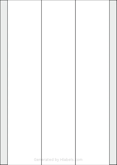 TownStix® A4-File-3 template with 3 rectangular 61 x 297 millimeter labels per sheet, on A4-size adhesive blank label sheets.