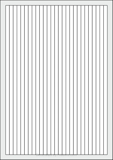 WatsonLabel® LL007277 Template WatsonLabel® LL007277 template with 27 rectangular 7 x 277 millimeter labels per sheet, on A4-size adhesive blank label sheets.