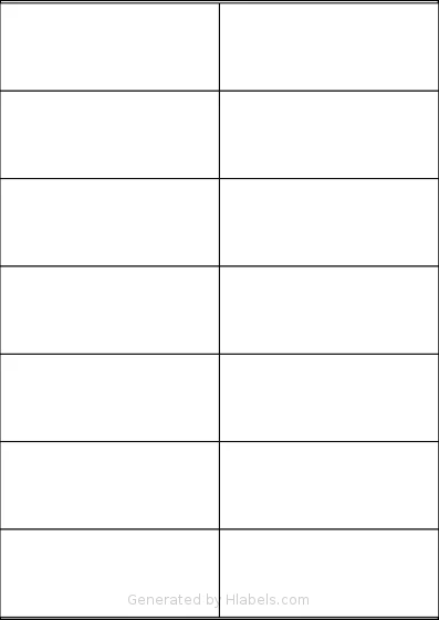 Zolemba® A4-14 Template Zolemba® A4-14 template with 14 rectangular 105 x 42 millimeter labels per sheet, on A4-size adhesive blank label sheets.