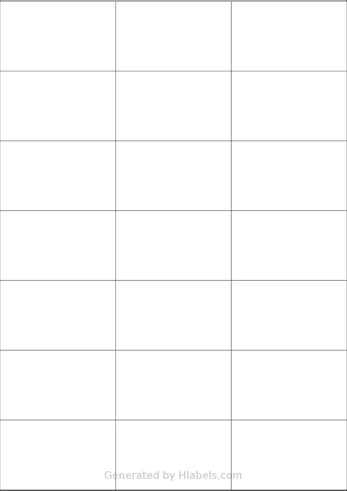 Zolemba® A4-21 template with 21 rectangular 70 x 42.2 millimeter labels per sheet, on A4-size adhesive blank label sheets.