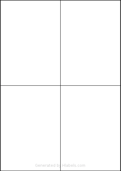 Zolemba® A4-4 Template Zolemba® A4-4 template with 4 rectangular 104 x 148 millimeter labels per sheet, on A4-size adhesive blank label sheets.