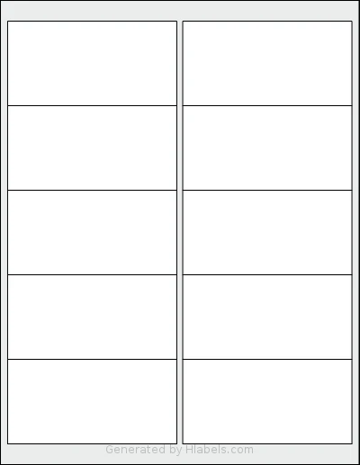 AltroLabels® SLN4020 template with 10 rectangular 4 x 2 inch labels per sheet, on Letter-size adhesive blank label sheets.
