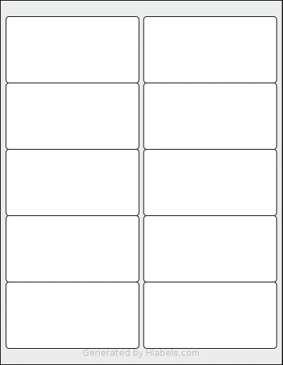 AltroLabels® SLN4020PA-WS template with 10 rectangular 4 x 2 inch labels per sheet, on Letter-size adhesive blank label sheets.