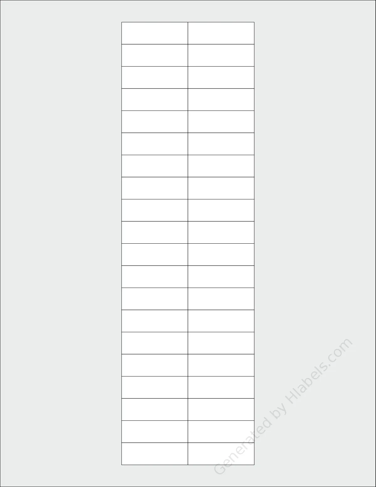 Avery® 07719 template with 40 rectangular 1.5 x 0.5 inch labels per sheet, on Letter-size adhesive blank label sheets.