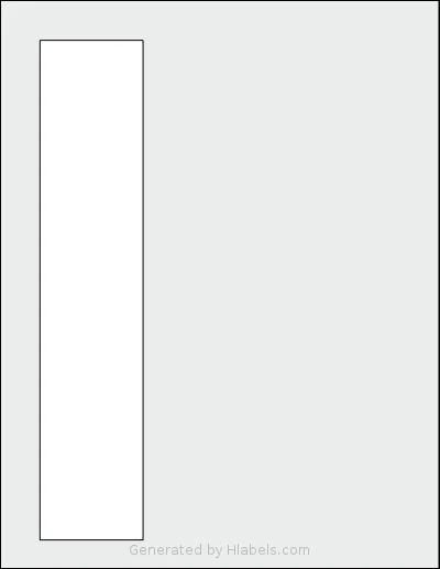 Avery® 11186B template with 1 rectangular 1.9945 x 9.66 inch labels per sheet, on Letter-size adhesive blank label sheets.
