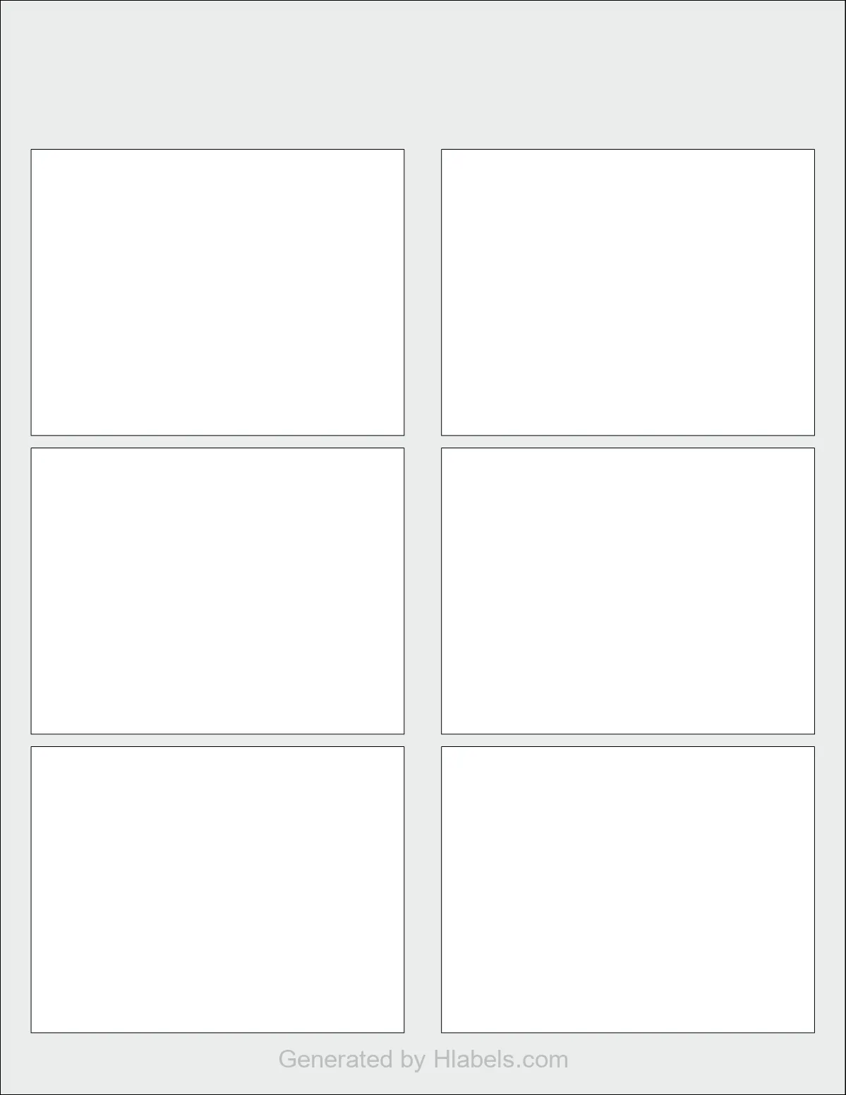 Avery® 16109 template with 6 rectangular 3.75 x 2.875 inch labels per sheet, on Letter-size adhesive blank label sheets.