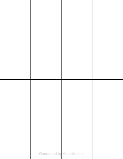 Avery® 16431 template with 8 rectangular 2.125 x 5.5 inch labels per sheet, on Letter-size adhesive blank label sheets.