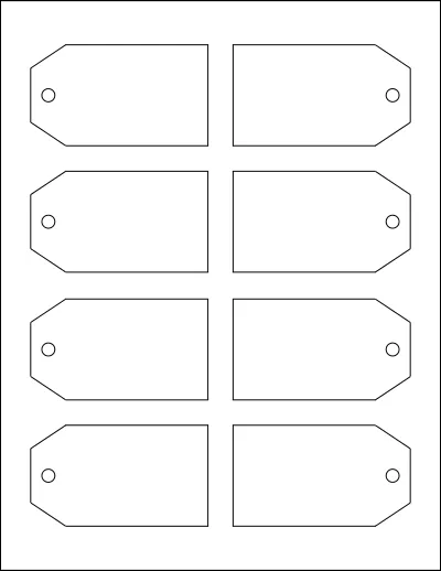 Avery® 22812 Template Avery® 22812 template with 8 unique shape labels per sheet, on Letter-size adhesive blank label sheets.