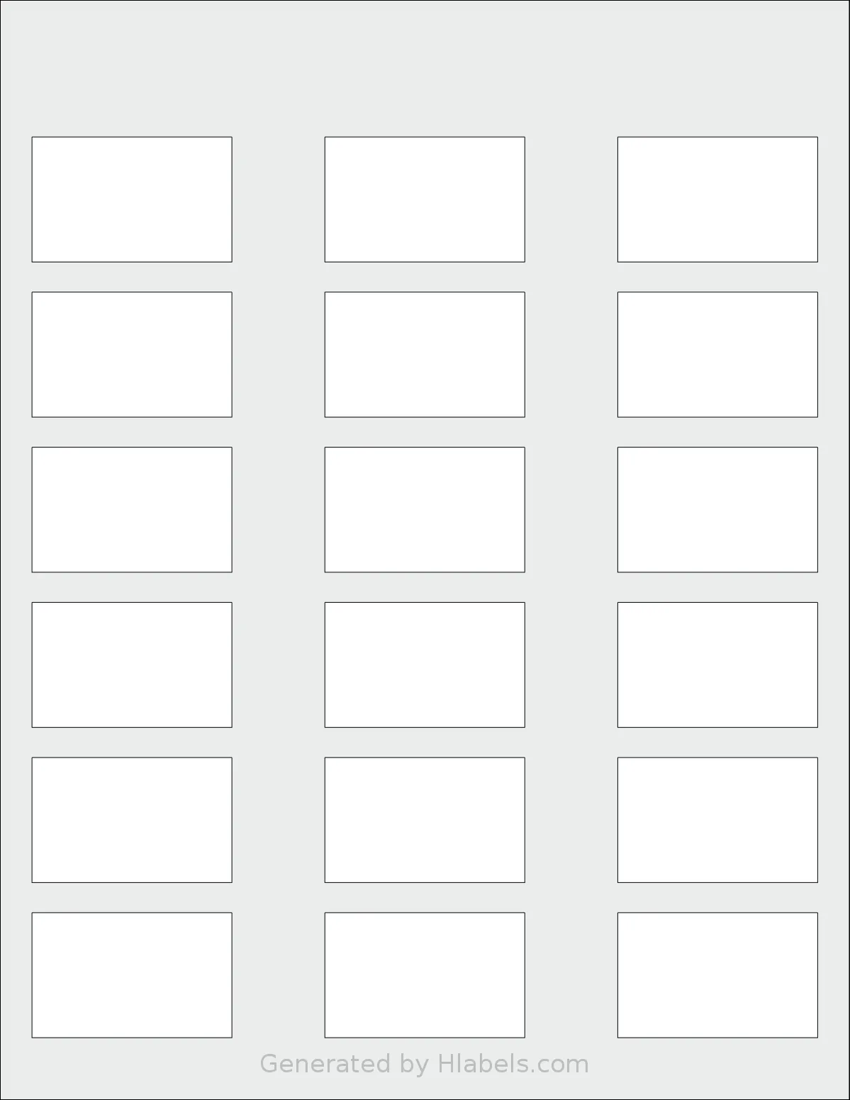 Avery® 22848 template with 18 rectangular 2 x 1.25 inch labels per sheet, on Letter-size adhesive blank label sheets.