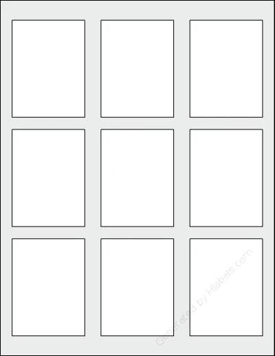 Avery® 22925 template with 9 rectangular 2.25 x 3 inch labels per sheet, on Letter-size adhesive blank label sheets.