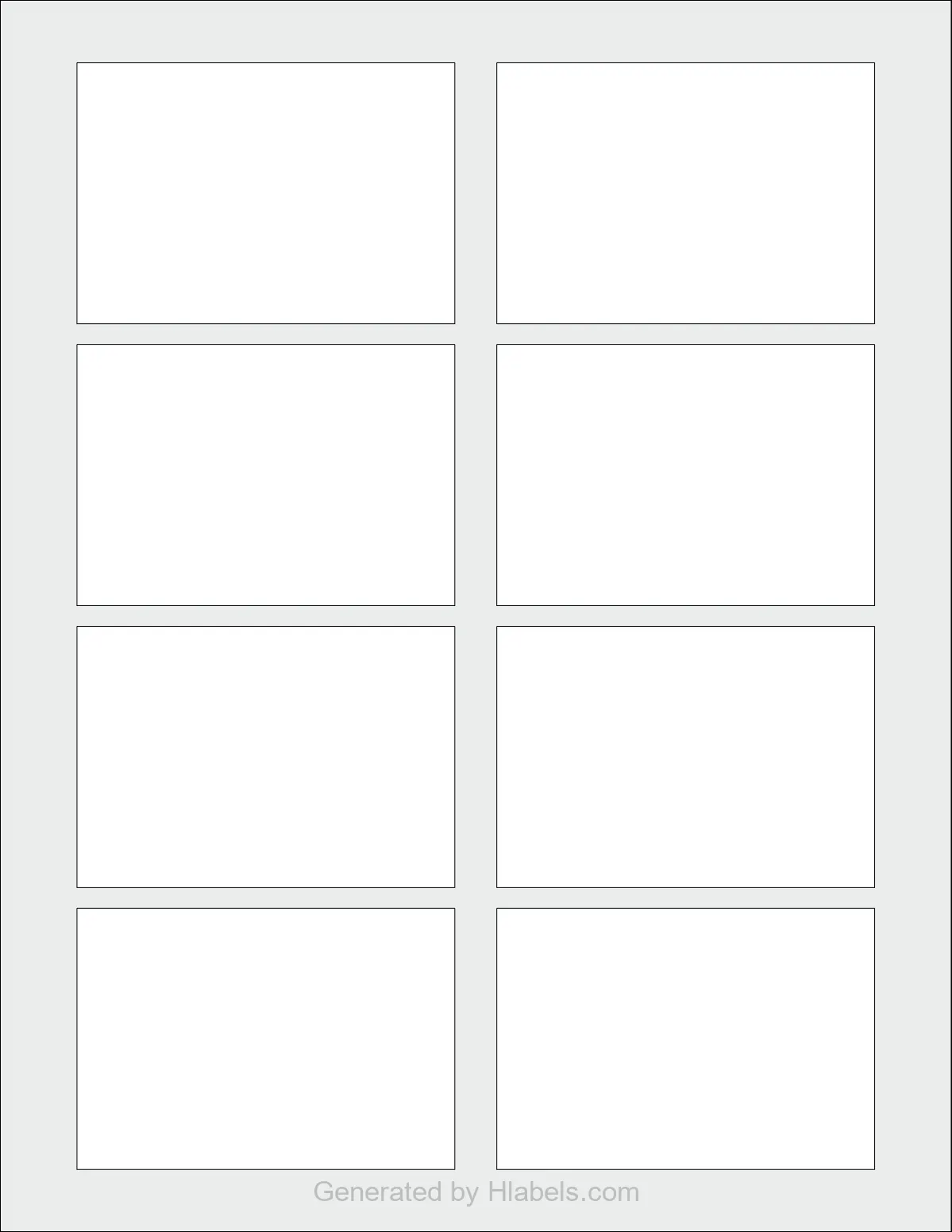 Avery® 25395 template with 8 rectangular 3.375 x 2.333 inch labels per sheet, on Letter-size adhesive blank label sheets.