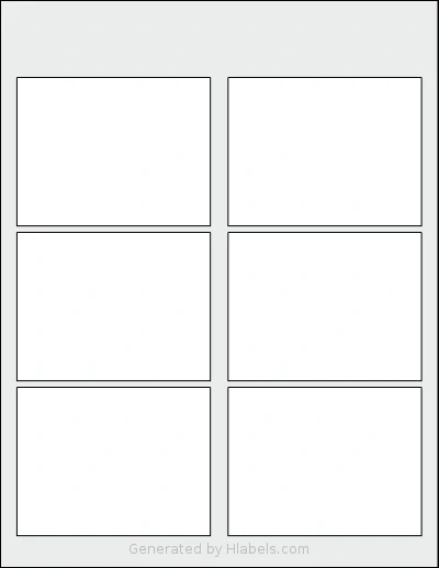 Avery® 35701 Template Avery® 35701 template with 6 rectangular 3.75 x 2.875 inch labels per sheet, on Letter-size adhesive blank label sheets.