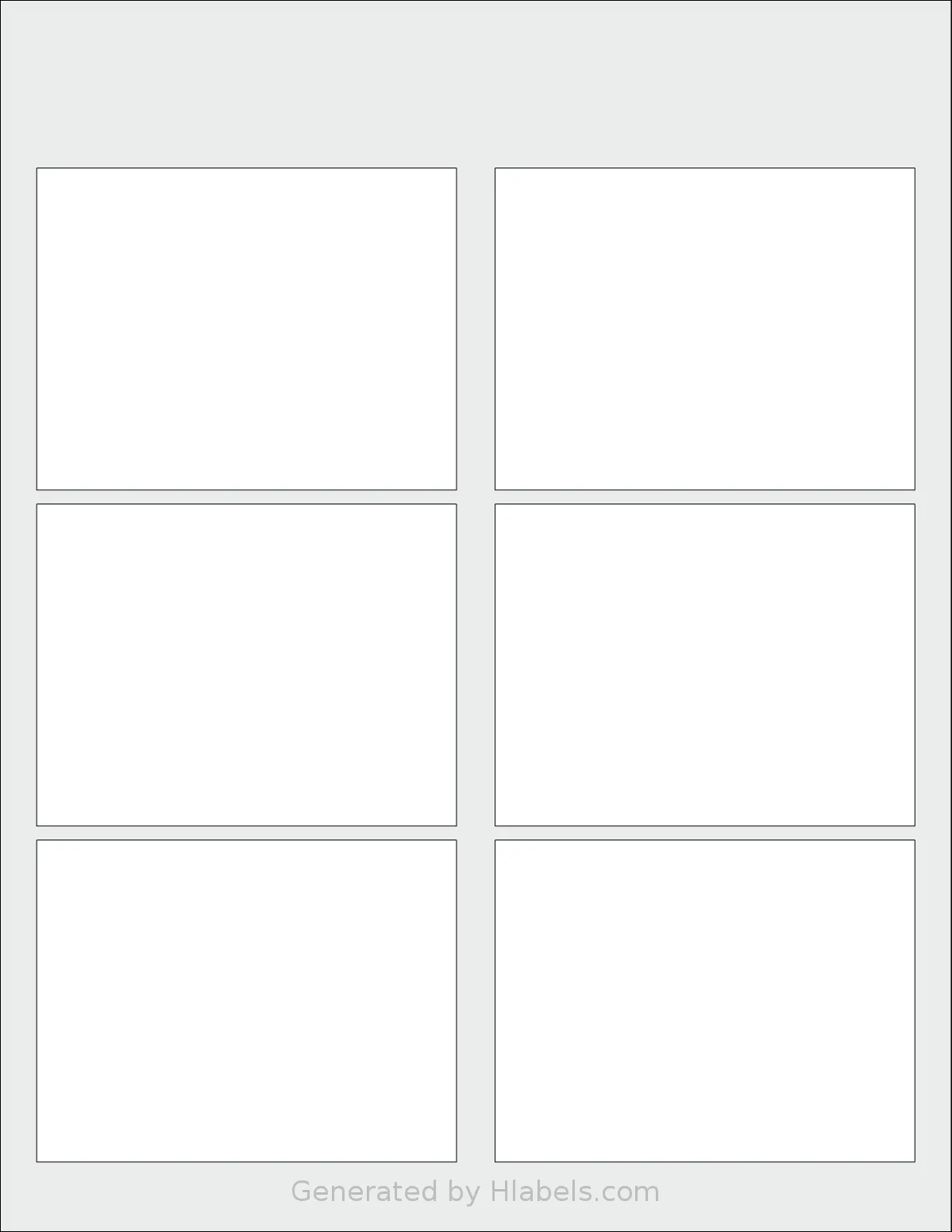 Avery® 35701 template with 6 rectangular 3.75 x 2.875 inch labels per sheet, on Letter-size adhesive blank label sheets.