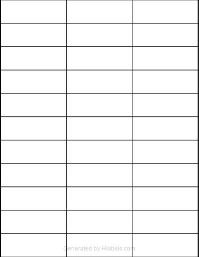 Avery® 45004 template with 33 rectangular 2.8125 x 1 inch labels per sheet, on Letter-size adhesive blank label sheets.