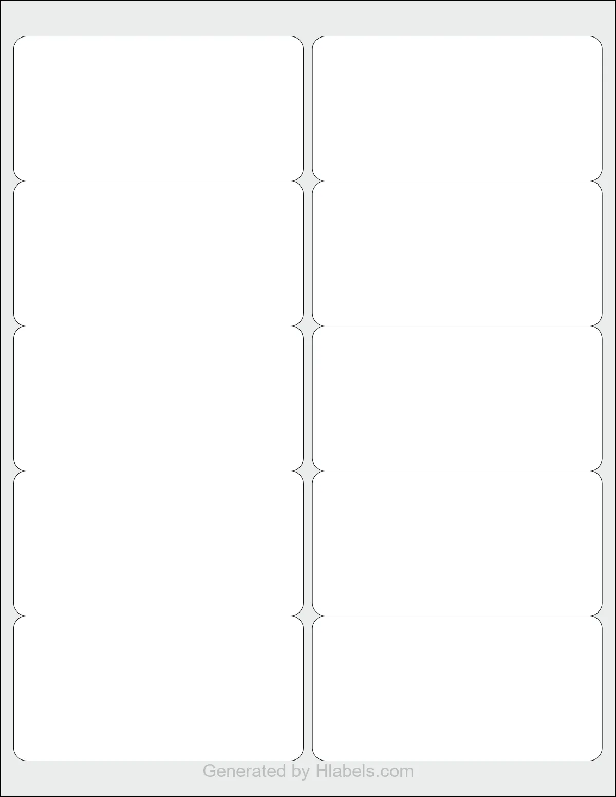 Avery® 5137 template with 10 rectangular 4 x 2 inch labels per sheet, on Letter-size adhesive blank label sheets.