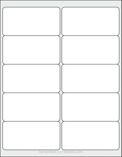 Avery® 5163 Template Avery® 5163 template with 10 rectangular 4 x 2 inch labels per sheet, on Letter-size adhesive blank label sheets.