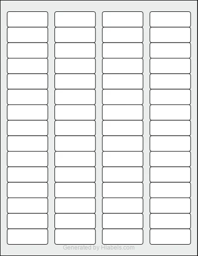 Avery® 5195 Template Avery® 5195 template with 60 rectangular 1.75 x 0.6666 inch labels per sheet, on Letter-size adhesive blank label sheets.