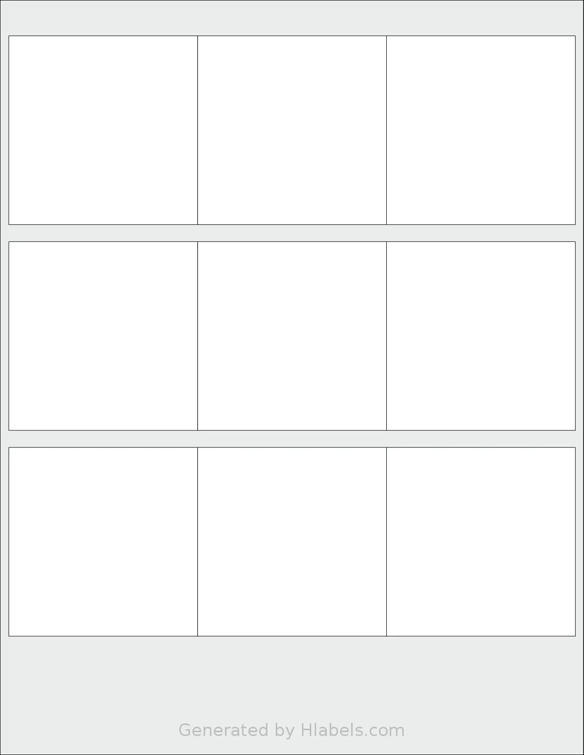 Avery® 5196 template with 9 square 2.75 x 2.75 inch labels per sheet, on Letter-size adhesive blank label sheets.