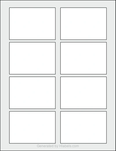 Avery® 5395 Template Avery® 5395 template with 8 rectangular 3.375 x 2.333 inch labels per sheet, on Letter-size adhesive blank label sheets.